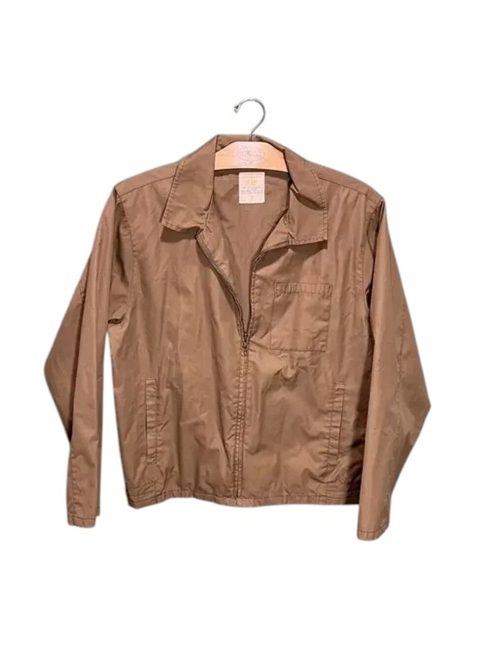 GAP Mens Khaki Bomber Jacket Medium Vintage Zip Up Casual Outerwear